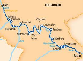 30 Rüdesheim 19.30-3 Rüdesheim - 05.00 Frankfurt 13.00 19.00 4 Miltenberg 10.00 17.00 Wertheim 20.30-5 Wertheim - 12.30 6 Würzburg 05.00 12.00 7 Schweinfurt 02.00 08.00 Bamberg 16.30 22.