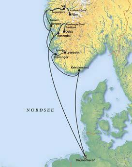 Norwegen: Tiefblaue Fjorde und wunderschöne Küstenorte erwarten Sie zwischen Kristiansand und Bergen.