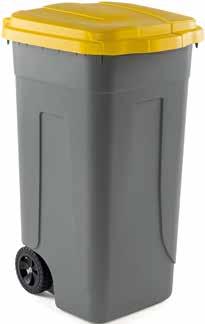 Pattumiere e portarifiuti - Garbage and dust bin Boîtes à ordures et poubelles - Abfallbehälter Colorati per raccolta differenziata. Contenitore in polietilene litri 100.