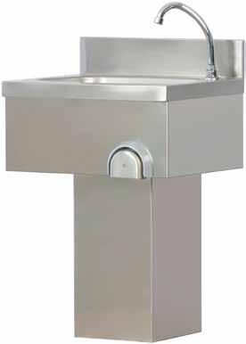 Lavamani - Wash basins Lave-mains - Handwaschbecken Lavamani inox a colonna comando a ginocchio. Stainless steel wash basin column with pedal control knee.