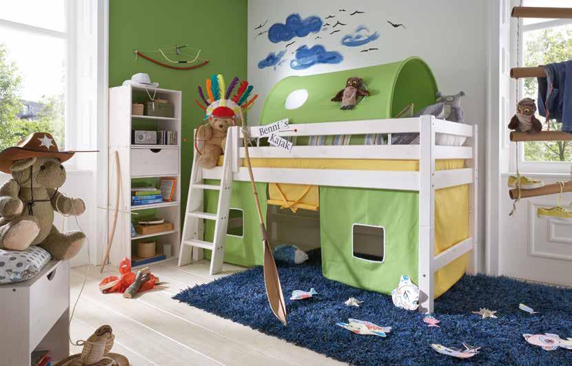 Unser Kinderbetten-System bietet viele Gestaltungsmöglichkeiten. Zum Kombinieren, Variieren und Erweitern.