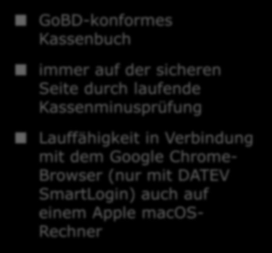 Kassenminusprüfung Lauffähigkeit in Verbindung mit dem Google Chrome-