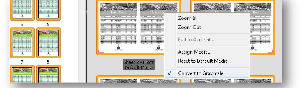 benutzerdefinierten Endgröße verwendet Fiery Impose die Größe des in der PDF-Datei angelegten Endformatrahmens.