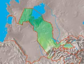 Verlassene Karawansereien liegen in der großen Wüste Kizilkum, die von einem der längsten Flüsse Zentralasiens dem Amudarja - begrenzt wird.
