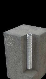 Befestigungsmaterial ABS-Lock II einkleben >>> Edelstahleinbauhülse (variable Längen) für abnehmbaren Anschlagpunkt ABS-Lock I, zum Einkleben in Beton. Inkl.