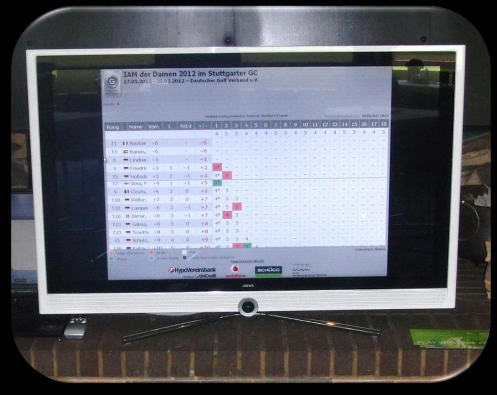 Livescoring Flatscreen Flatscreens für das Clubhaus (Abbildung ähnlich) - Anlieferung und Abholung