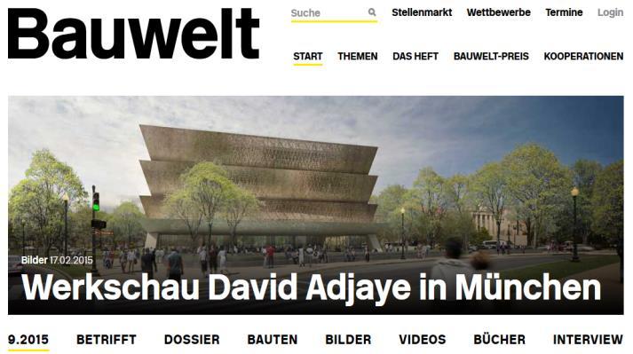 Die Medien des Bauverlags: Bauwelt.de dbz.de Bauwelt.