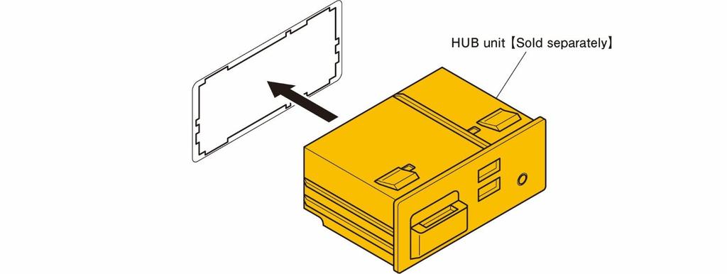 4. INSTALLATION DER HUB-EINHEIT 1.Entfernen Sie die AUX-Einheit aus dem Fahrzeug und installieren Sie anschließend die HUB-Einheit (separat verkauft).