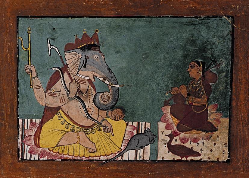3. Virtual Reality Ganeshas Kräfte: Ganesha und Sarasvati.
