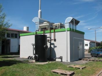 Biogasleitung ca. 1,5 km Biogasanlage 600 kw therm.