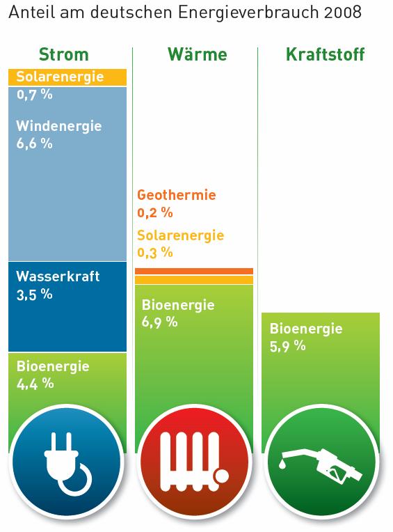 Bioenergie in Deutschland Quelle: Agentur für Erneuerbare Energien, 2010