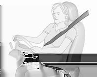 Sitze, Rückhaltesysteme 61 Benutzung des Sicherheitsgurts während der Schwangerschaft 9 Warnung Der Beckengurt muss möglichst tief über das Becken verlaufen, um Druck auf den Unterleib zu vermeiden.