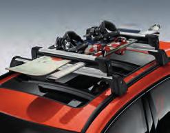 Der multifunktionale, ohne Werkzeug montierbare Relingträger ist mit allen BMW Dachträgeraufsätzen und Dachboxen
