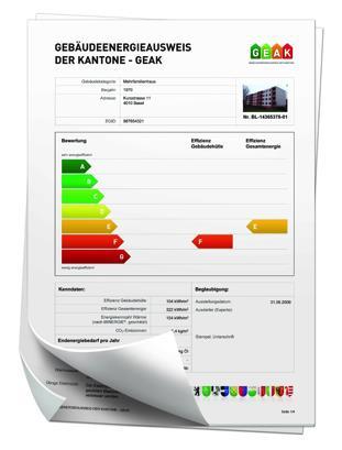 Der Beratungsbericht GEAK Plus ergänzt den GEAK, den offiziellen Gebäude Energieausweis der Kantone. Beide Dokumente wurden von einem zertifizierten GEAK-Experten erarbeitet.