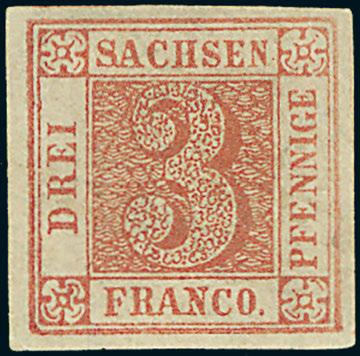 3 Pfennige rot, Platte III 79 93P 3 Pfg.