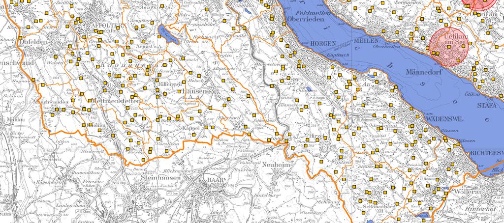 Bienendichte Bienenstatistik in der Schweiz: Durchschnittliche Bienendichte in der Schweiz beträgt 4,7 Völker pro km 2 Grosse Unterschiede zwischen den Kantonen: o