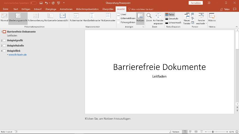20 Leitfaden zur Erstellung barrierefreier Dokumente Wenn Sie Ihr Dokument noch detaillierter auf Barrierefreiheit überprüfen möchten, können Sie dafür das kostenlose Programm PDF-Accessibility