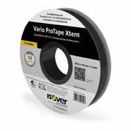 Vario ProTape Xtern Spezialdichtstoff von der Rolle: sichere Verklebung für außen Die Kombination von zwei Klebersystemen in einem Band für sofortige Kontakt klebrigkeit mit dem Untergrund und für