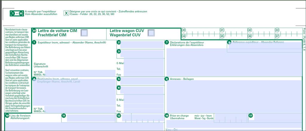 Muster Frachtbrief http://www.