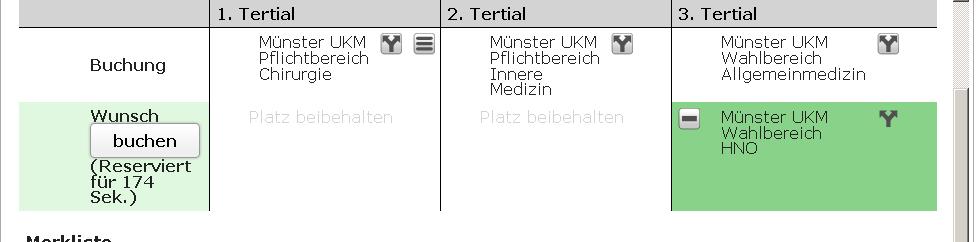 Schritt 5: (optional) weitere Angaben erfassen Nach erfolgter Buchung können Sie Angaben zu Splitting, Tertialen an einem externen Krankenhaus oder gewünschten Fachoptionen erfassen.