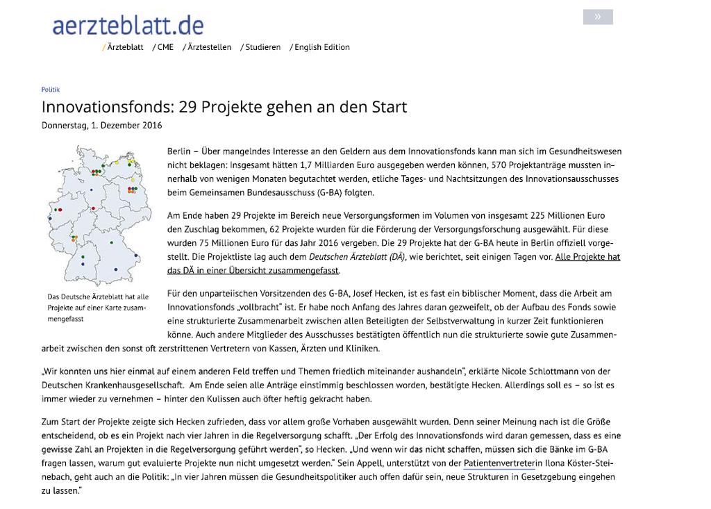 Ergebnisse http://www.aerzteblatt.