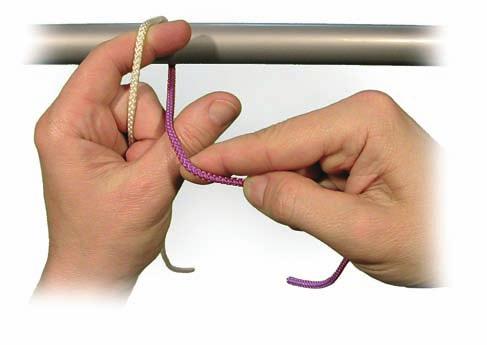 1. 2 Überkreuzter Knoten Zweihandtechnik Einfachster und bester Knoten, wenn die Umstände es zulassen.