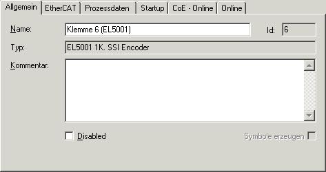 Inbetriebnahme 10.1.6 Konfiguration mit dem TwinCAT System Manager (Mit TwinCAT ab Version 2.10.0 (Build 1241), am Beispiel der EL5001 ab Firmware-Stand 0.