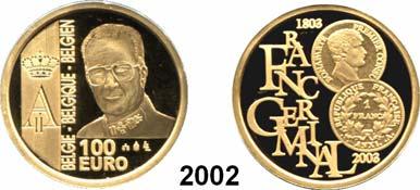GOLD Im Originaletui mit Zertifikat...Polierte Platte** 480,- 2002 100 Euro 2003 (15,55 g fein).