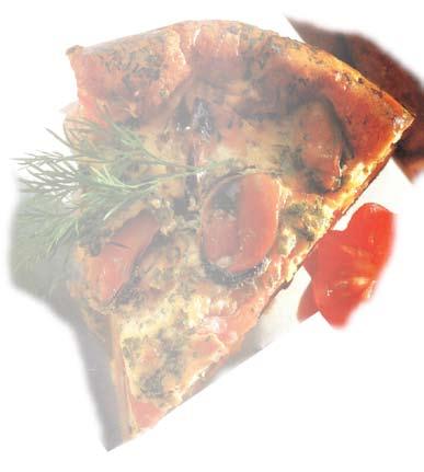 leicht geräuchertem Thunfisch, in dünnen Scheiben geschnitten mit Rucola und Parmesan 108 Pizza Salmone 6,8 13,90 mit frischem Lachs und Spinat Sie können auch alle Pizzen in klein bekommen (- 1,00