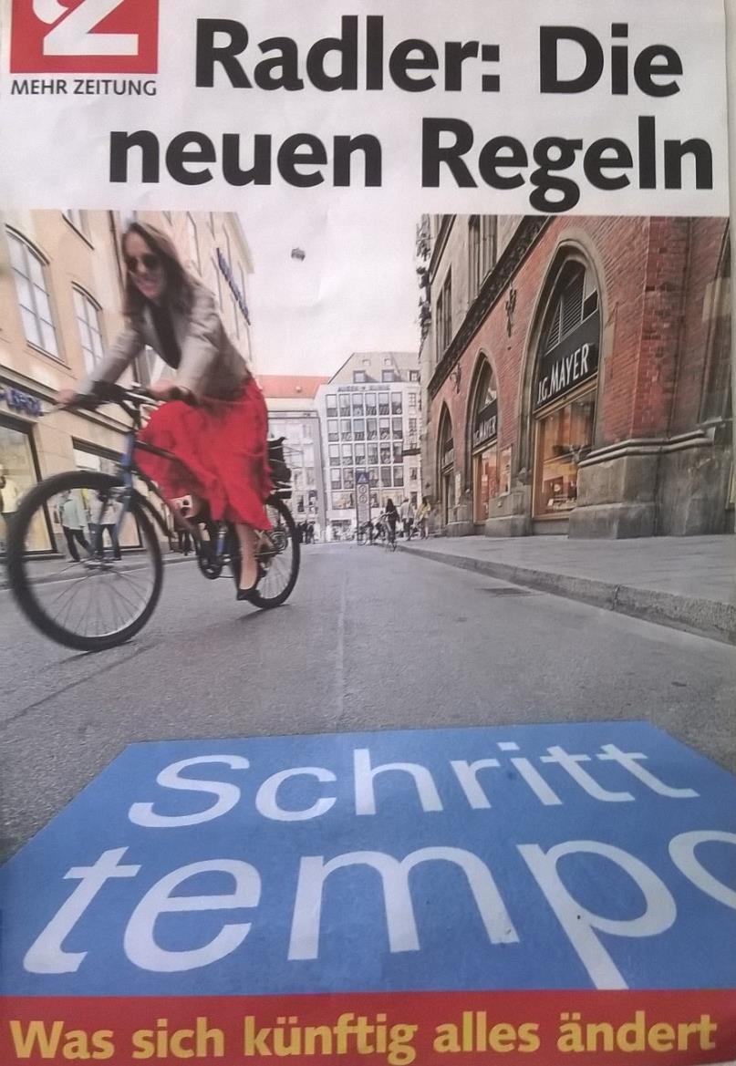 Bisherige Erfolge Radlhauptstadt-Initiative fördert Dialog über Sicherheit und Rücksichtnahme im Radverkehr Radlhauptstadt München ist in der Bevölkerung die bekannteste Klimaschutzmaßnahme der Stadt