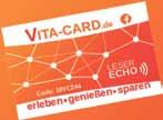 50 % auf die chlickertüte vom Lüttje-Kiosk, beim NAK PR- VIW im Kino kommt die Begleitperson kostenlos mit rein, 5,00 uro Rabatt, wer die Vita-Card im Restaurant des Hotels Ostfriesen-Hof vorzeigt.