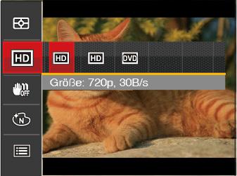 Auflösung Bildauflösung bei der Videoaufnahme festlegen. * Die längste ununterbrochene Aufzeichnungszeit beträgt 29 Minuten. SD-Kartenempfehlung für unterschiedliche Video-Einstellungen: No.