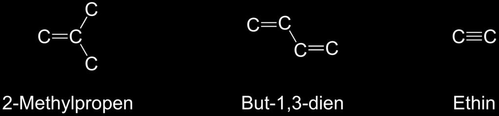 Moleküle mit Mehrfachbindung! Die grau dargestellten Räume sind die berechneten Aufenthaltsräume für die π- Elektronen, d. h. an diesen Grenzflächen ist ein elektrophiler Angriff möglich.