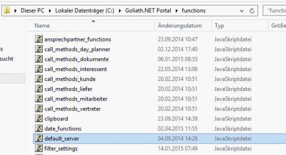 Anpassen der Konfigurationsdatei für default server durch öffnen der Datei