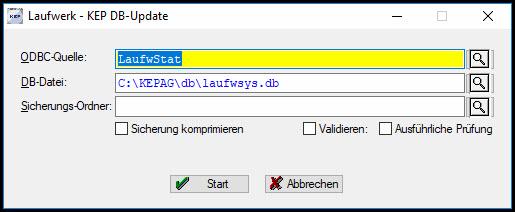 8 Sie haben nun am Desktop eine neue Verknüpfung 'Update KEP DB': DB-Update durchführen: Starten Sie das Update durch Doppelklick der Verknüpfung Wenn Sie eine Sicherheitsabfrage erhalten ob Sie das