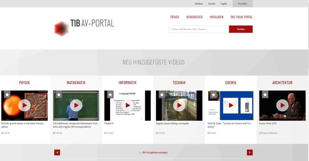 TIB AV-Portal Steckbrief Profil Freies webbasiertes Portal für wissenschaftliche AV-Medien Launch April 2014 Kontinuierliche Weiterentwicklung Mehrwert Metadatenanreicherung, DOI- Vergabe,