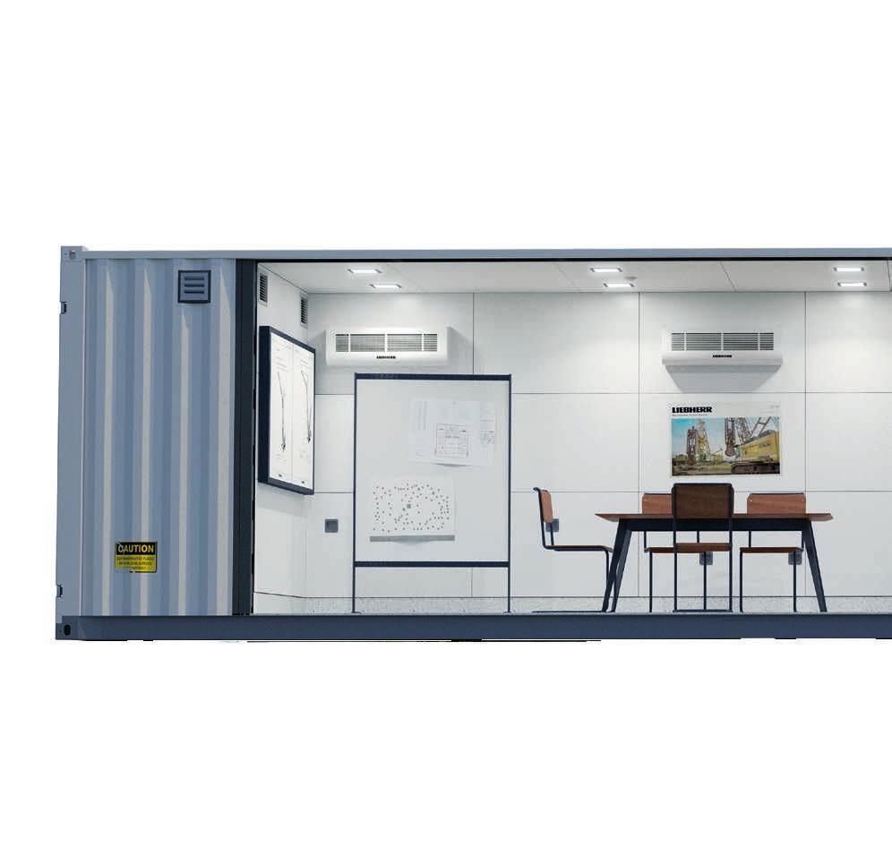 LiSIM -Container-Lösung Eigenschaften Der 40-Fuß-Container ist in drei Bereiche aufgeteilt und beinhaltet einen Technikraum, den Simulator und einen Schulungsraum.