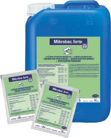 Microbac forte Aldehydfreier Flächen- Desinfektionsreiniger mit materialschonendem Schutzfaktor.