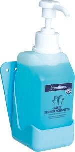 Kunststoffhalter zur Applikation von BODE Händedesinfektionsmitteln, BODE Waschlotionen in 500 und 1000 ml Ausführung.