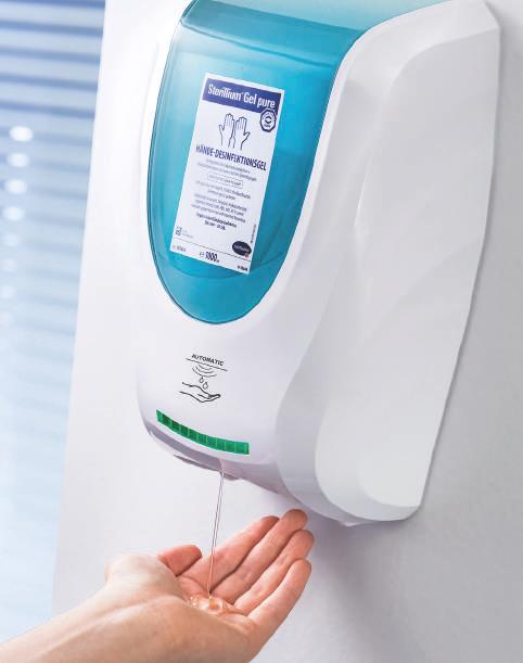 CleanSafe touchless / -extra touchless + CleanSafe basic / -extra Spender zur Applikation des Hände-Desinfektionsgels Sterillium Gel