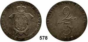 1785 1837 Mecklenburg - Schwerin 578 2/3 Taler 1790, Schwerin. 17,22 g. Kunzel 362b.