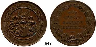 ... Leicht berieben, vorzüglich 50,- 647 Bronzemedaille 1894 (L. Chr.