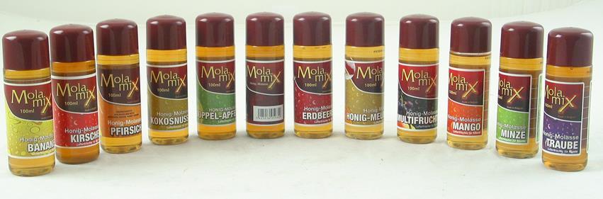 M O L A MIX Mola Mix Melasse eignet sich hervorragend um die Intensität des Geschmacks zu fördern und zu trockenen Wasserpfeifentabak feuchter zu machen.