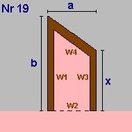 Geometrieausdruck OG6 VS3 - Stiegenhaus a = 1,7 b = 3,4 x = 3,2 lichte Raumhöhe = 2,89 + obere Decke:,55 => 3,44m BGF 5,61m² BRI 19,32m³ Wand W1-11,71m² IW2 TW-2 Wand zu Treppenhaus unbeheizt Wand W2
