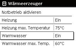 Inbetriebnahme 3.5 Maximale Vorlauftemperatur einstellen HINWEIS: Gefahr der Schädigung oder Zerstörung des Estrichs!