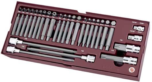 Bit-Steckschlüssel, 100 mm, TX T30 - T40 - T45 - T50 - T55 Bit-Steckschlüssel, 100 mm, Innensechskant 6-7 - 8-10 - 12 mm Bit-Steckschlüssel, 100 mm, M5 - M6 - M8 - M10 - M12 S2 Werkzeugstahl Art.