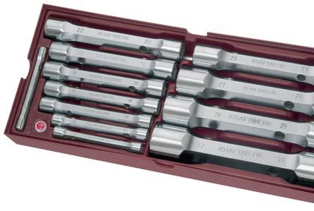 Pfeiffenkopfschlüssel, Sechskant x Vielzahn 8-9 - 10-11 - 12-13 - 14-15 - 16-17 - 18-19 - 22 mm Art.
