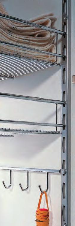 Andor Hochschrank-Ausstattung Andor Hochschrank-Befestigungsleiste aus Metall, Länge 1500 mm alufarbig 075100 Andor Hakenleiste zum Einhängen in die