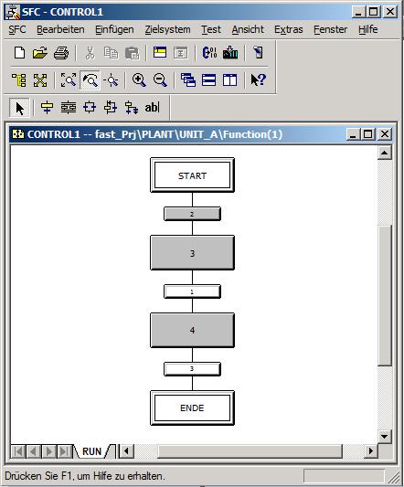 Projektieren der Messstellen und der Ablaufsteuerung 4.4 So projektieren Sie den SFC-Plan Schritt Aktion 7 Öffnen Sie das Kontextmenü von Schritt 3 des SFC und wählen Sie den Menübefehl Kopieren.
