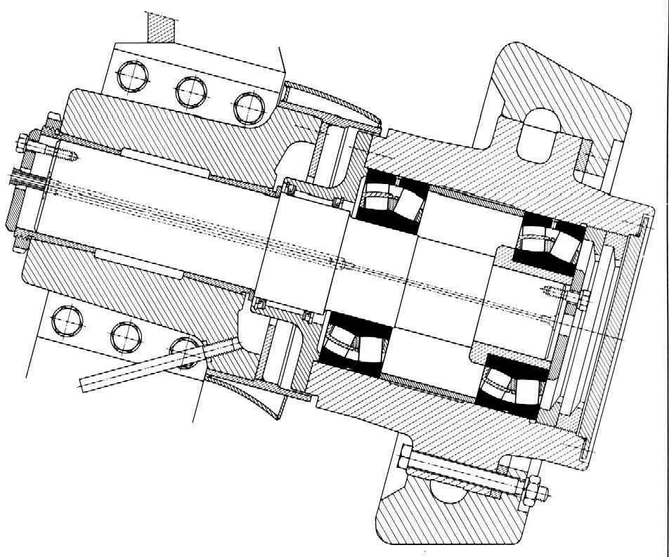 21 Juli 98 ME/KT II Seite 2 Aufgabe 2: Lagerung Die nebenstehende Mahlwalzen-Lagerung ist mit Pendelrollenlagern L1 und L2 ausgeführt.